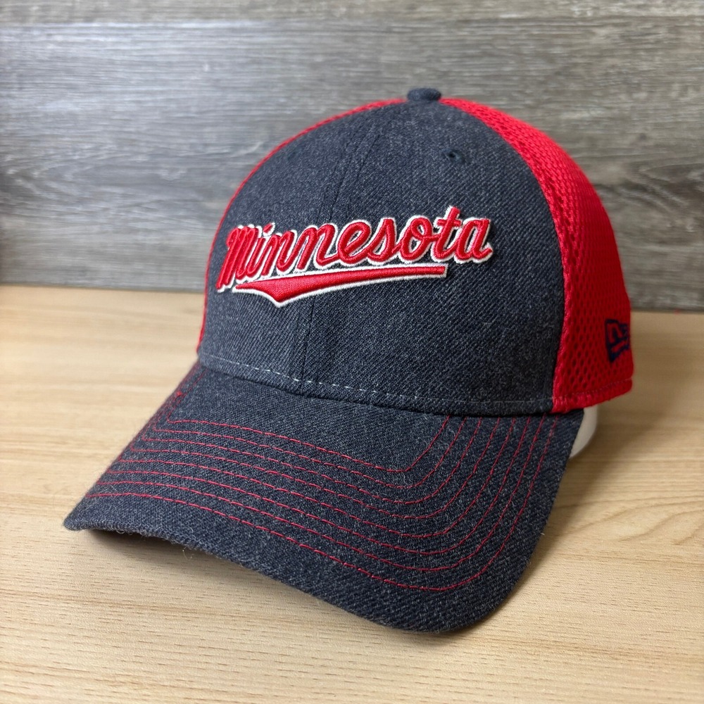 Minnesota Twins Hat Cap Fitted S/M‎ Blue Gray MLB Baseball New Era